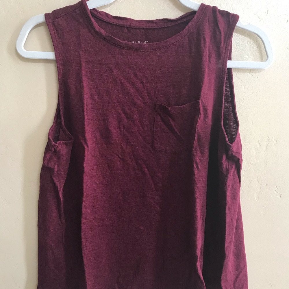A NEW DAY - Muscle Tee - Burgundy